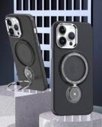 360 Rotating Magnetic Case for i Phone 16 Pro-Black - Image 2