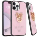 Candy Butterfly Ring Case For iPhone 13 Pro -Pink
