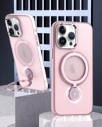 360 Rotating Magnetic Case for i Phone 16 Plus-Pink - Image 2