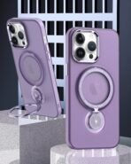 360 Rotating Magnetic Case for i Phone 14 Pro Max Purple - Image 2