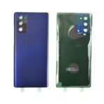 Galaxy note 20 ultra back glass with camera lens and adhesive (Without Logo) Blue - Image 2