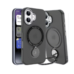 360 Rotating Magnetic Case for i Phone 16 Plus-Black