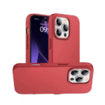 Silicon.Apple Logo Case For Iphone 16 Pro Max – Red