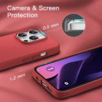 Silicon.Apple Logo Case For Iphone 16 Plus-Red - Image 3