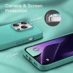 Silicon.Apple Logo Case For Iphone -13/14/15 - Teal - Image 3