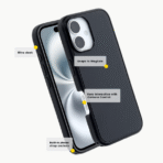 Magnetic Uniformity Cases for Iphone 16 Pro – Black - Image 2