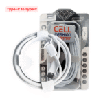 Type C-Type C Cell Fashion USA Super-Fast Charging Data Cable (Fiber 10ft)