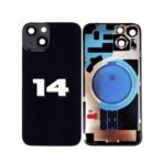 Back Glass with Wireless MagSafe Magnet for iPhone 14 Premium (BLACK)