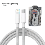 Type C- Lightening Cell Fashion USA Super-Fast Charging Data Cable (Fiber 6ft)