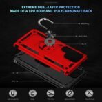 Elegant Hybrid Case for Samsung S24 Ultra Red - Image 6