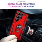 Elegant Hybrid Case for Samsung S24 Ultra Red - Image 2