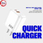 Turbo Combo charger 25w dual port with cable Type C to Lightening - Image 2