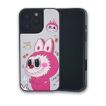 3D. Labubo  with Magsafe For iPhone 13 Pro Max -Mirror/RedPink