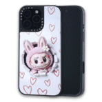3D. Labubo with Magsafe For iPhone 16 Plus -White/Pink