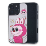3D Labubo with Magsafe case For iPhone-13/14/15-Mirror/RedPink - Image 2