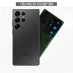 Back Glass with Camera Lens and Adhesive for Samsung Galaxy S23 Ultra (Graphite)