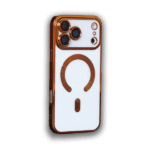 Pure Snap Transparent Magsafe Case With Camera Protector For iPhone 17 - Orange