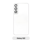 Back Glass with Camera Lens and Adhesive for Samsung Galaxy S22 Phantom White