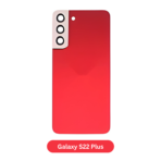 Back Glass with Camera Lens and Adhesive for Samsung Galaxy S22 Plus Red