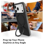 CORE 360 Grip Magsafe Silicone Case For iPhone-16E/17E-Black - Image 2