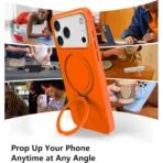 CORE 360 Grip Magsafe Silicone Case For iPhone-16E/17E-Orange - Image 2