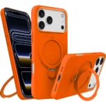 360 Grip Magsafe Silicone Case For iPhone 14 Pro Max Orange