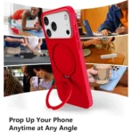 Core 360 Grip Magsafe Silicone Case For iPhone-17ProMax-Red - Image 2