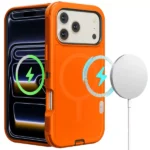 Defender Magnetic Megsafe with Belt Clip for iPhone 17 Pro Max-Orange